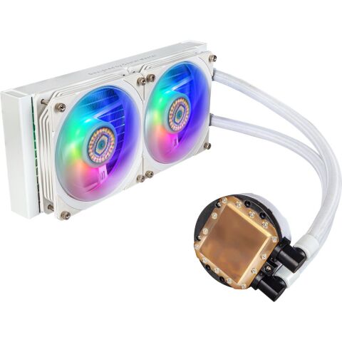 Система жидкостного охлаждения CoolerMaster MasterLiquid PL240 Flux White Edition (MLY-D24M-A23PZ-RW) - Нулевой остаток (Feed)  - Нулевой остаток (Feed) 