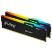 Модуль памяти для компьютера DDR5 16GB (2x8GB) 5200 MHz FURY Beast RGB Kingston Fury (ex.HyperX) (KF552C40BBAK2-16) - Модули памяти для компьютера  - Модули памяти для компьютера 