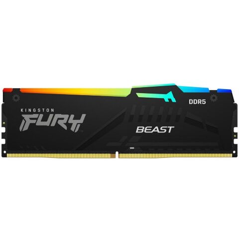 Модуль памяти для компьютера DDR5 16GB (2x8GB) 5200 MHz FURY Beast RGB Kingston Fury (ex.HyperX) (KF552C40BBAK2-16) - Модули памяти для компьютера  - Модули памяти для компьютера 