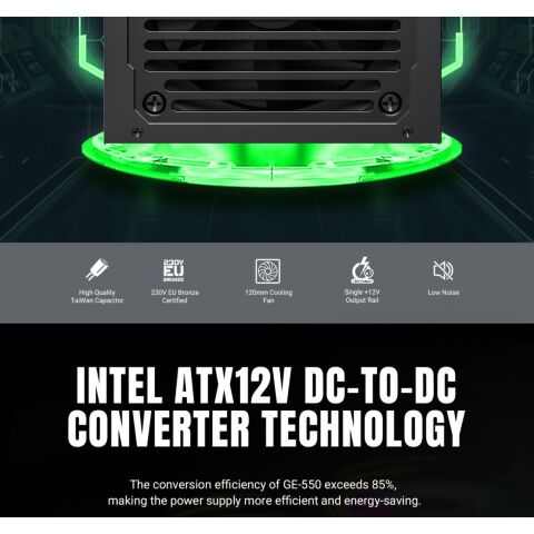 Блок питания Gamemax 550W (GE-550) - Нулевой остаток (Feed)  - Нулевой остаток (Feed) 