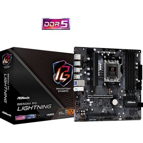 Материнская плата ASRock B650M PG LIGHTNING - Нулевой остаток (Feed) - Нулевой остаток (Feed)