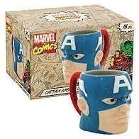 Чашка Avengers Captain America Head 15 oz. Molded Ceramic Mug - -