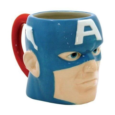Чашка Avengers Captain America Head 15 oz. Molded Ceramic Mug - -