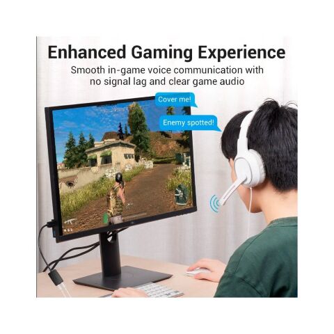 Звуковая плата Vention Audio USB 2х3,5 мм jack 0.15m (CDYB0) - Звуковые платы  - Звуковые платы 