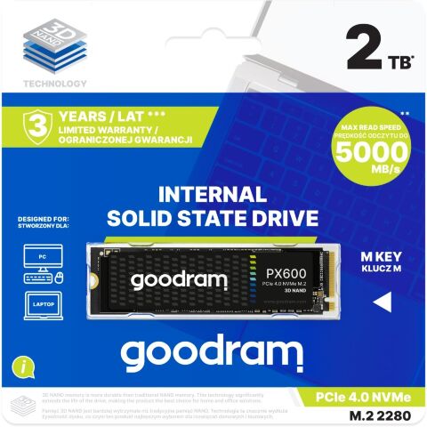 Накопитель SSD M.2 2280 2TB PX600 Goodram (SSDPR-PX600-2K0-80) - Нулевой остаток (Feed)  - Нулевой остаток (Feed) 