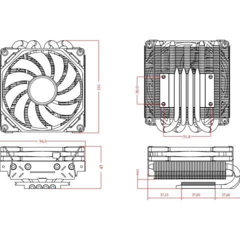 Кулер для процессора ID-Cooling IS-40X V3 - Нулевой остаток (Feed)  - Нулевой остаток (Feed) 