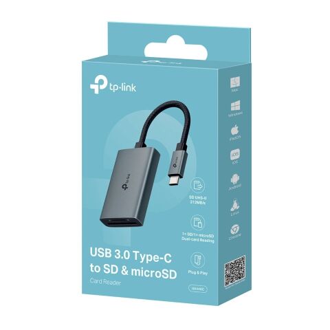 Считыватель флеш-карт TP-Link USB-C to SD/TF (UA440C) - Кардридеры  - Кардридеры 