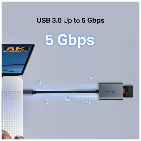 Считыватель флеш-карт TP-Link USB-C to SD/TF (UA440C) - Кардридеры  - Кардридеры 