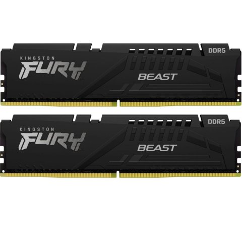 Модуль памяти для компьютера DDR5 32GB (2x16GB) 6400 MHz Beast Black EXPO Kingston Fury (ex.HyperX) (KF564C32BBEK2-32) - Нулевой остаток (Feed) - Нулевой остаток (Feed)