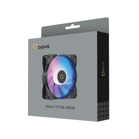 Кулер для корпуса OCYPUS BETA F12 BK ARGB (BETA-F12-BK1AM00X-GL) - Нулевой остаток (Feed) - Нулевой остаток (Feed)