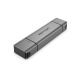 Считыватель флеш-карт Vention USB 3.0 AM/USB-C to SD+TF Gray Dual Drive Letter Aluminum Alloy (CLLH0) - Кардридеры - Кардридеры