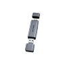 Считыватель флеш-карт Vention USB 3.0 AM/USB-C to SD+TF Gray Dual Drive Letter Aluminum Alloy (CLLH0)