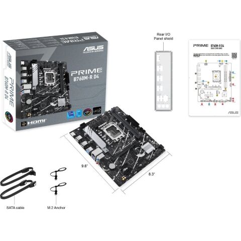 Материнская плата ASUS PRIME B760M-R D4 - Системные (материнские) платы  - Системные (материнские) платы 