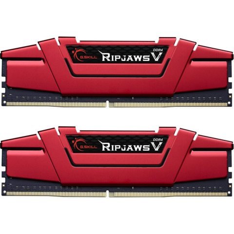 Модуль памяти для компьютера DDR4 16GB (2x8GB) 2666 MHz Ripjaws V Red G.Skill (F4-2666C19D-16GVR) - Нулевой остаток (Feed) - Нулевой остаток (Feed)