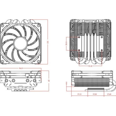 Кулер для процессора ID-Cooling IS-40X V3 White - Нулевой остаток (Feed)  - Нулевой остаток (Feed) 