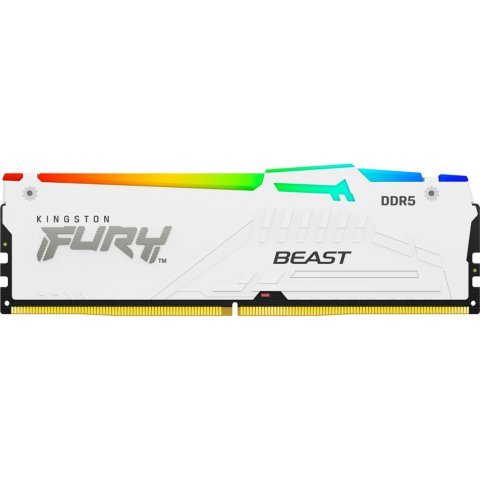 Модуль памяти для компьютера DDR5 16GB 6800 MHz Beast White RGB XMP Kingston Fury (ex.HyperX) (KF568C34BWA-16) - Нулевой остаток (Feed) - Нулевой остаток (Feed)
