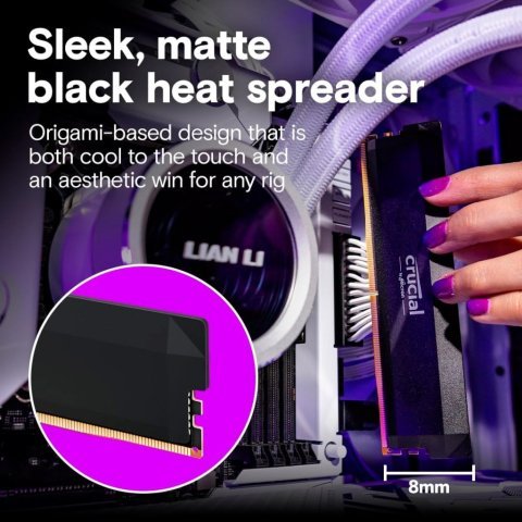 Модуль памяти для компьютера DDR5 32GB 6400 MHz Pro Overclocking Black Micron (CP32G64C40U5B) - Нулевой остаток (Feed) - Нулевой остаток (Feed)