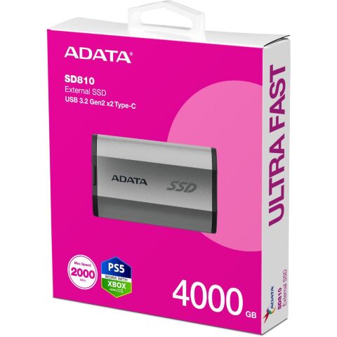Накопитель SSD USB 3.2 4TB ADATA (SD810-4000G-CSG) - Внутренние SSD - Внутренние SSD
