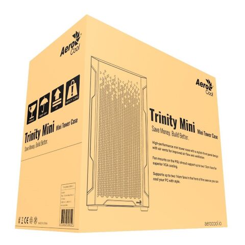 Корпус для ПК AeroCool Trinity Mini-G-BK-v2 (ACCS-PV32033.11) - Нулевой остаток (Feed)  - Нулевой остаток (Feed) 