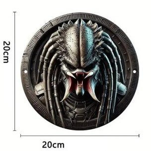 Табличка металлическая алюминиевая 2D Unmasked Predator Хищник 20 см.