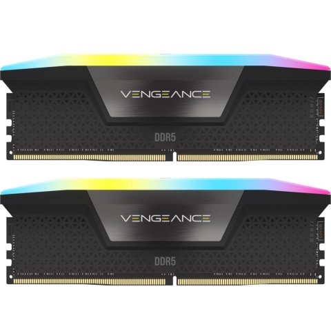 Модуль памяти для компьютера DDR5 48GB (2x24GB) 5200 MHz Vengeance RGB Black Corsair (CMH48GX5M2B5200C38) - Нулевой остаток (Feed) - Нулевой остаток (Feed)