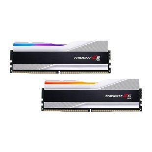 Модуль памяти для компьютера DDR5 32GB (2x16GB) 7800 MHz Trident Z5 RGB Silver G.Skill (F5-7800J3646H16GX2-TZ5RS)
