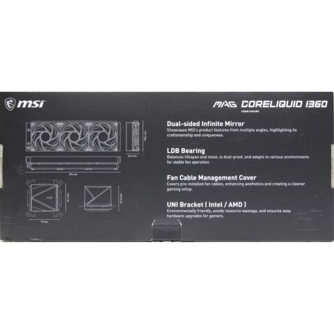 Система жидкостного охлаждения MSI MAG CoreLiquid I360 (MAG CORELIQUID I360) - Нулевой остаток (Feed)  - Нулевой остаток (Feed) 