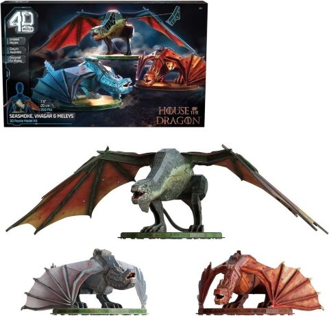 Пазл 4D Build Game Thrones House Dragon 3-Pack puzzle 3D картон Дракони Гра престолів 350 шт. -   -  