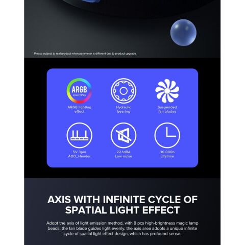 Кулер для корпуса Gamemax FN-12Rainbow-Q-Infinity - Вентиляторы к корпусам  - Вентиляторы к корпусам 