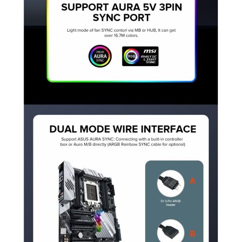 Кулер для корпуса Gamemax FN-12Rainbow-Q-Infinity - Вентиляторы к корпусам  - Вентиляторы к корпусам 