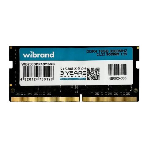 Модуль памяти для ноутбука SoDIMM DDR4 16GB 3200 MHz Wibrand (WI3200DDR4S/16GB) - Модули памяти к ноутбукам  - Модули памяти к ноутбукам 