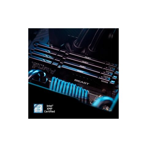 Модуль памяти для компьютера DDR5 64GB (2x32GB) 5200 MHz Beast Black Kingston Fury (ex.HyperX) (KF552C40BB2K2-64) - Нулевой остаток (Feed)  - Нулевой остаток (Feed) 