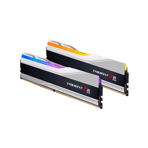 Модуль памяти для компьютера DDR5 32GB (2x16GB) 6000 MHz Trident Z5 RGB Silver G.Skill (F5-6000J4040F16GX2-TZ5RS) - Нулевой остаток (Feed)  - Нулевой остаток (Feed) 