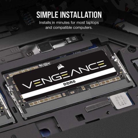 Модуль памяти для ноутбука SoDIMM DDR5 16GB 4800 MHz Vengeance Corsair (CMSX16GX5M1A4800C40) - Нулевой остаток (Feed)  - Нулевой остаток (Feed) 