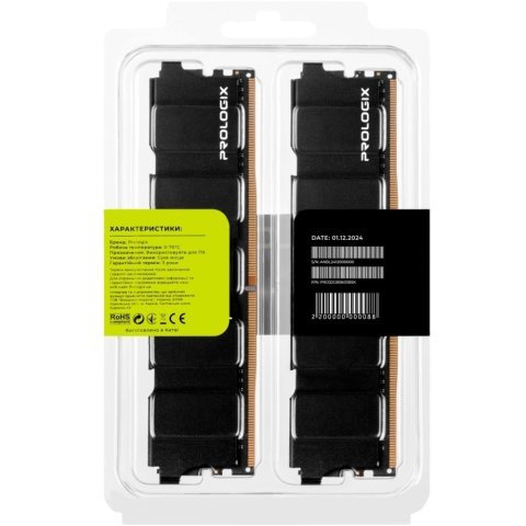 Модуль памяти для компьютера DDR5 32GB (2x16GB) 5600 MHz Black Prologix (PRO32GB5600B5K) - Нулевой остаток (Feed)  - Нулевой остаток (Feed) 