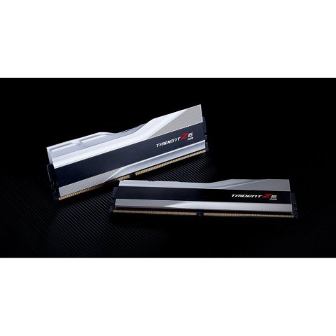 Модуль памяти для компьютера DDR5 32GB (2x16GB) 7600 MHz Trident Z5 RGB Silver G.Skill (F5-7600J3646G16GX2-TZ5RS) - Нулевой остаток (Feed) - Нулевой остаток (Feed)