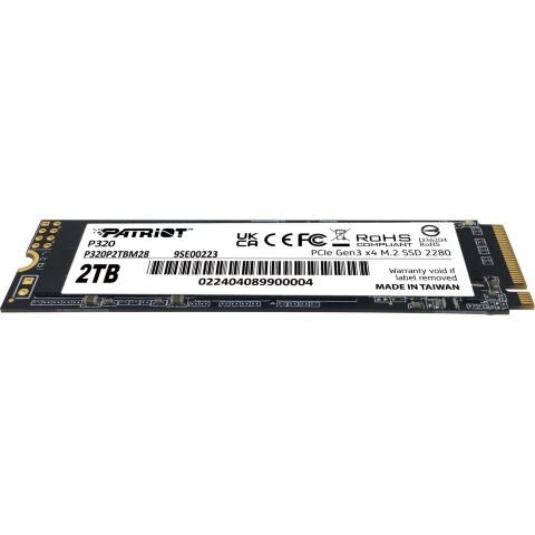 Накопитель SSD M.2 2280 2TB Patriot (P320P2TBM28) - Внутренние SSD  - Внутренние SSD 
