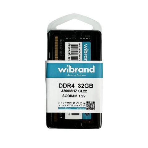 Модуль памяти для ноутбука SoDIMM DDR4 32GB 3200 MHz Wibrand (WI3200DDR4S/32GB) - Модули памяти к ноутбукам  - Модули памяти к ноутбукам 