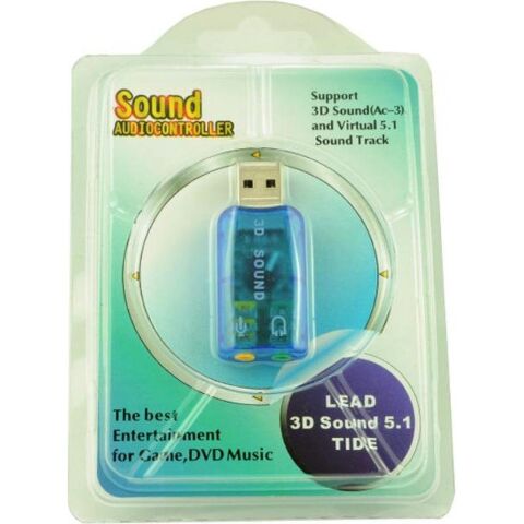 Звуковая плата Atcom USB-sound card (5.1) 3D sound (Windows 7 ready) (7807) - Звуковые платы  - Звуковые платы 