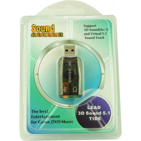 Звуковая плата Atcom USB-sound card (5.1) 3D sound (Windows 7 ready) (7807) - Звуковые платы  - Звуковые платы 