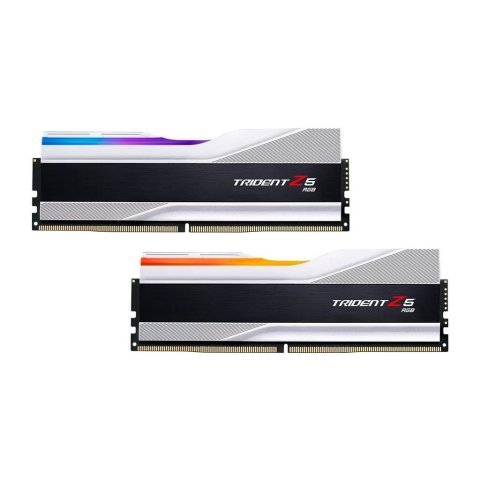 Модуль памяти для компьютера DDR5 32GB (2x16GB) 8000 MHz Trident Z5 RGB Silver G.Skill (F5-8000J3848H16GX2-TZ5RS) - Нулевой остаток (Feed) - Нулевой остаток (Feed)