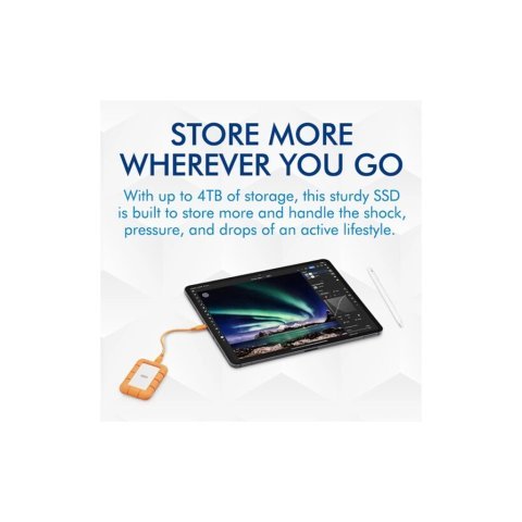 Накопитель SSD USB Type-C 500GB Rugged Mini LaCie (STMF500400) - Внутренние SSD - Внутренние SSD