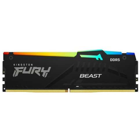 Модуль памяти для компьютера DDR5 16GB 5600 MHz FURY Beast RGB Kingston Fury (ex.HyperX) (KF556C40BBA-16) - Нулевой остаток (Feed)  - Нулевой остаток (Feed) 