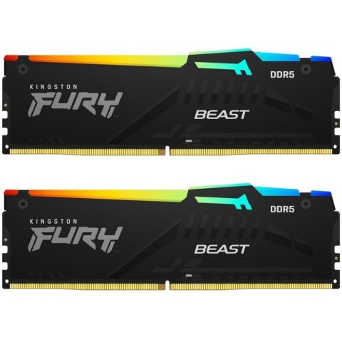 Модуль памяти для компьютера DDR5 32GB (2x16GB) 6000 MHz Beast RGB Kingston Fury (ex.HyperX) (KF560C36BBE2AK2-32) - Нулевой остаток (Feed)  - Нулевой остаток (Feed) 