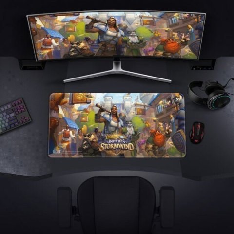 Коврик для мыши игровая поверхность Blizzard Hearthstone United in Stormwind Хартстоун XL 90*42 cм - -