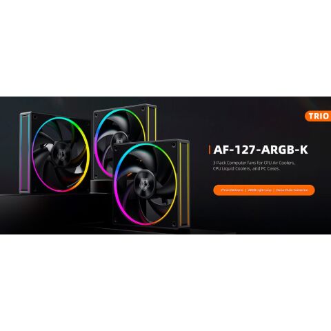 Кулер для корпуса ID-Cooling AF-127-ARGB-K - Нулевой остаток (Feed)  - Нулевой остаток (Feed) 