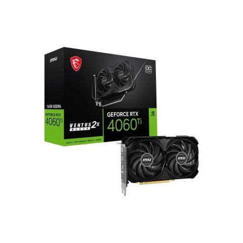 Видеокарта MSI GeForce RTX4060Ti 16Gb VENTUS 2X OC BLACK (RTX 4060 Ti VENTUS 2X BLACK 16G OC) - Нулевой остаток (Feed)  - Нулевой остаток (Feed) 