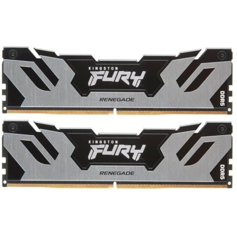 Модуль памяти для компьютера DDR5 32GB (2x16GB) 6400 MHz FURY Renegade Silver Kingston Fury (ex.HyperX) (KF564C32RSK2-32) - Нулевой остаток (Feed) - Нулевой остаток (Feed)