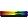 Модуль памяти для компьютера DDR5 16GB (2x8GB) 5600 MHz FURY Beast RGB Kingston Fury (ex.HyperX) (KF556C36BBEAK2-16)