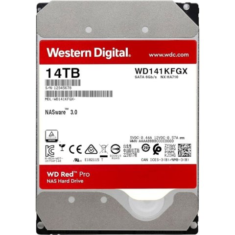 Жесткий диск 3.5" 14TB WD (WD142KFGX) - Нулевой остаток (Feed) - Нулевой остаток (Feed)